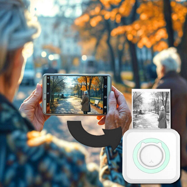 Mini imprimante thermique Bluetooth pour smartphone, sans encre