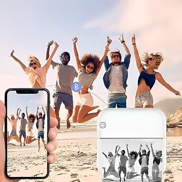 Mini imprimante thermique Bluetooth pour smartphone, sans encre