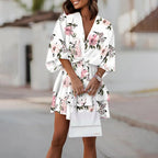 Robe courte femme, sept coloris, du S au 2XL, blanc