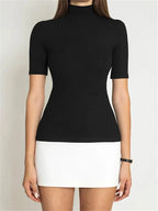 Mini robe noire ajustée femme à manches longues