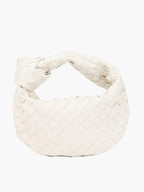 Mini sac à main tissé femme, dix coloris, crème