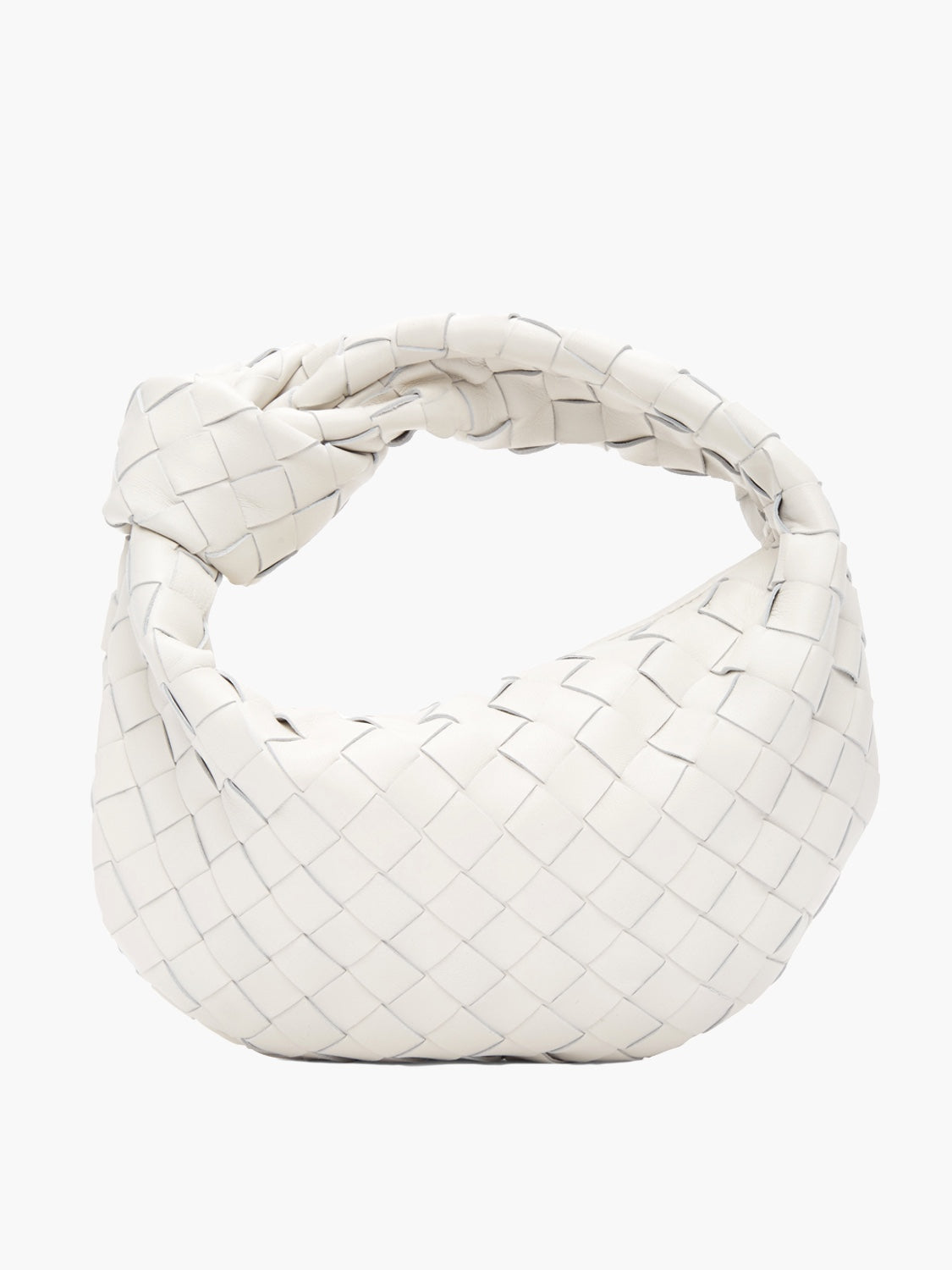 Mini sac à main tissé femme, dix coloris, blanc