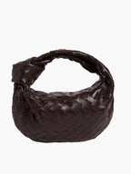 Mini sac à main tissé femme, dix coloris, café