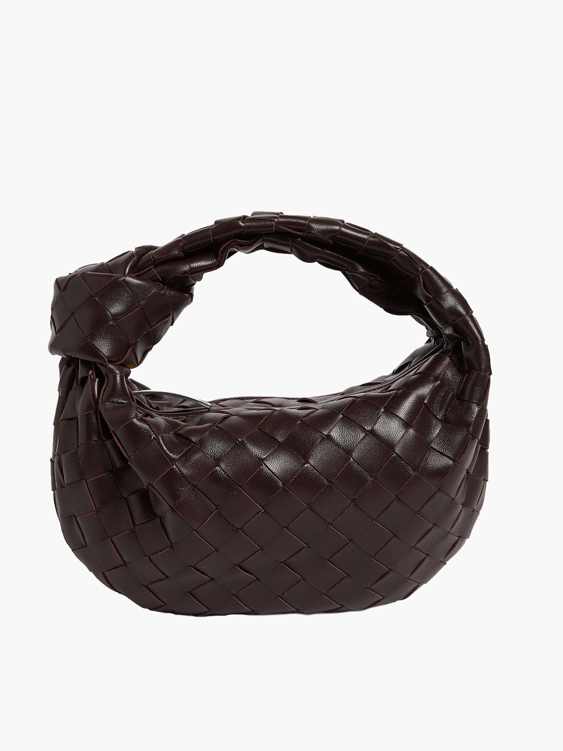 Mini sac à main tissé femme, dix coloris, café