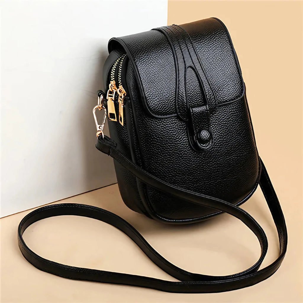Pochette téléphone bandoulière femme en similicuir, six coloris