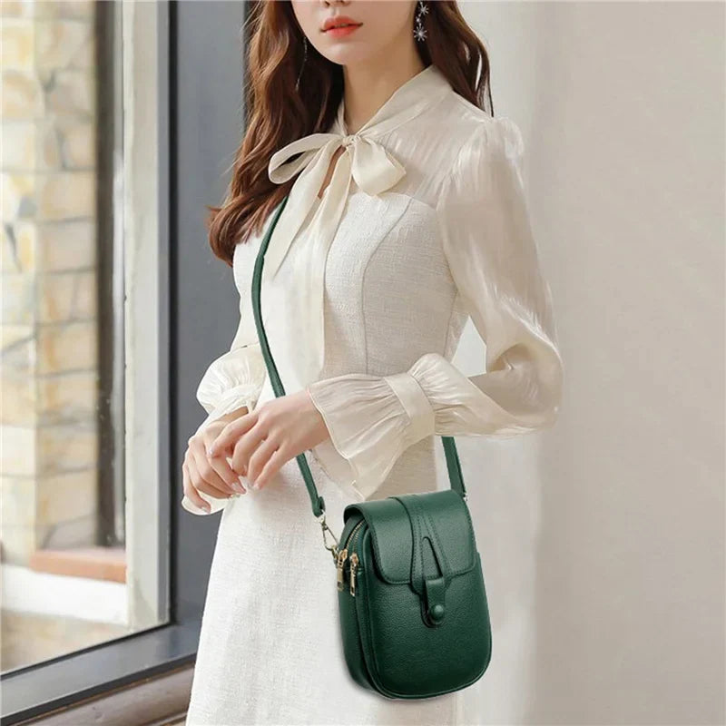 Pochette téléphone bandoulière femme en similicuir, six coloris