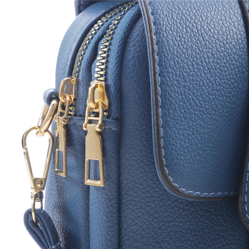 Pochette téléphone bandoulière femme en similicuir, six coloris
