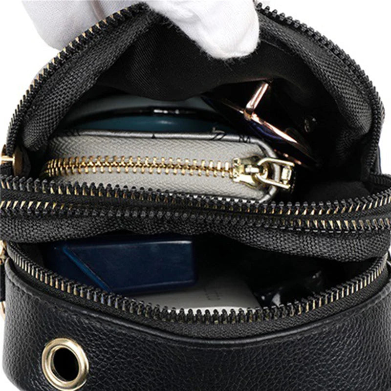 Pochette téléphone bandoulière femme en similicuir, six coloris