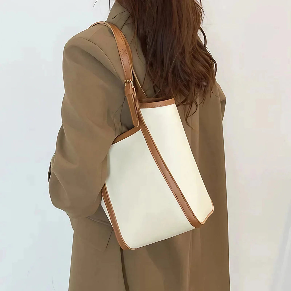 Mini sac cabas femme avec porte-monnaie assorti, 18 x 25 cm