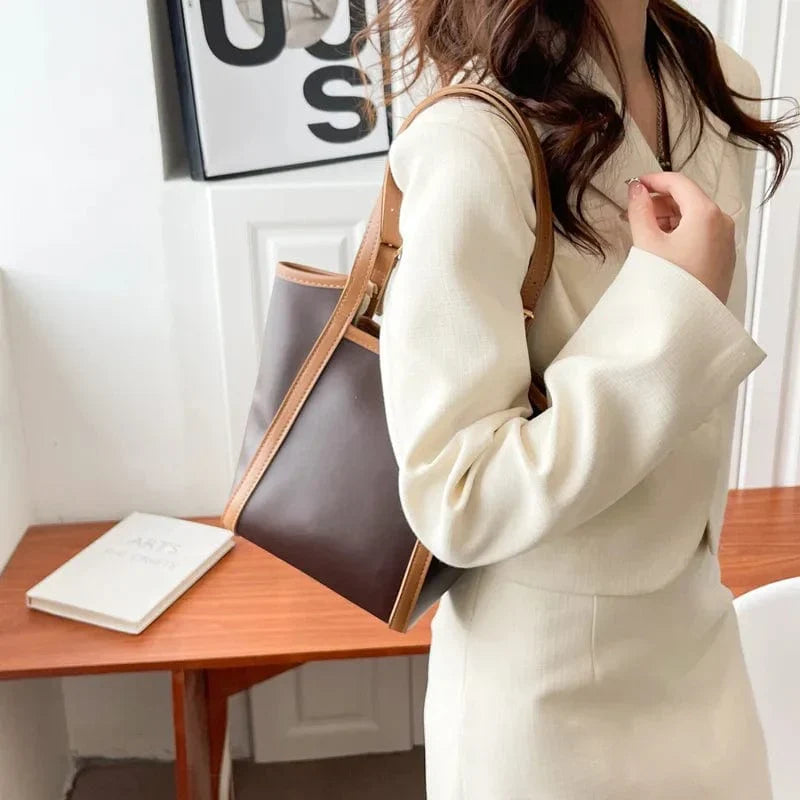 Mini sac cabas femme avec porte-monnaie assorti, 18 x 25 cm