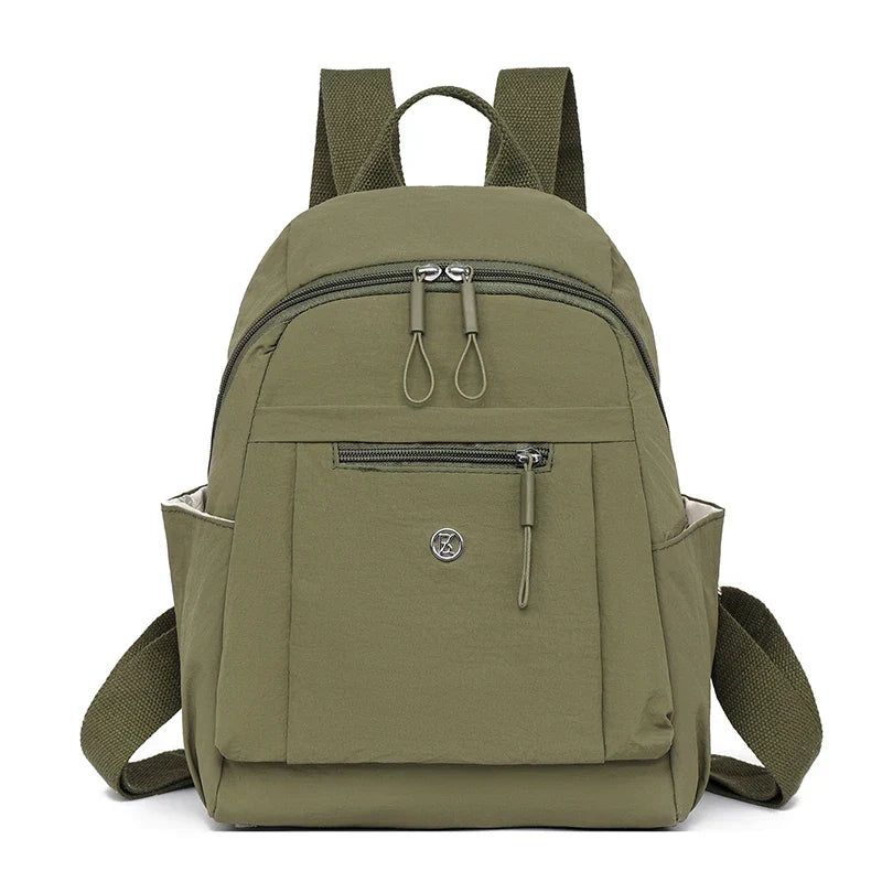 Petit sac à dos femme en nylon souple, 23 x 30 cm, sept coloris, vert