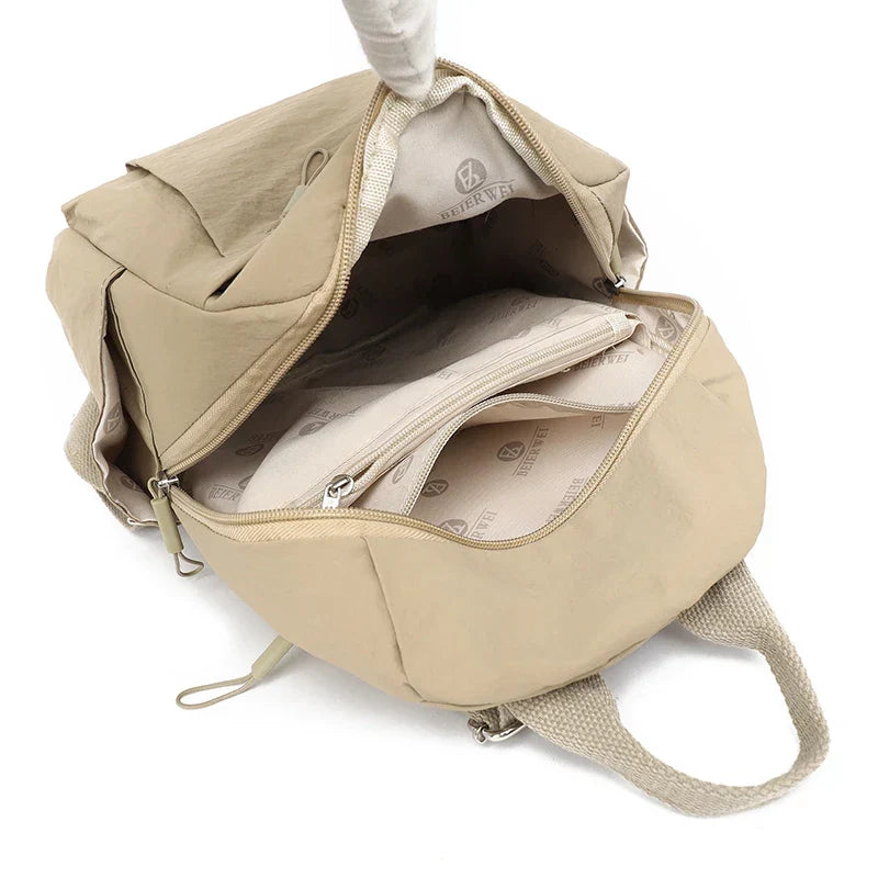 Petit sac à dos femme en nylon souple, 23 x 30 cm, sept coloris