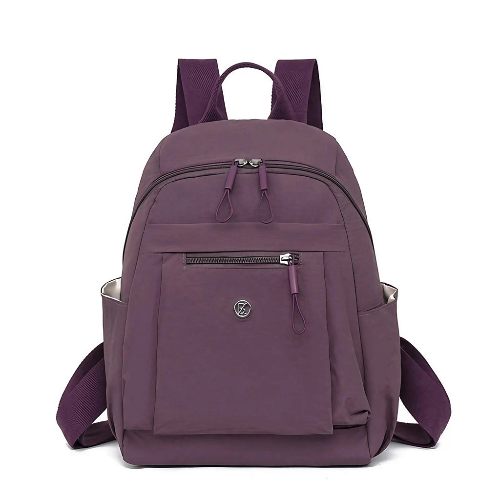 Petit sac à dos femme en nylon souple, 23 x 30 cm, sept coloris, violet