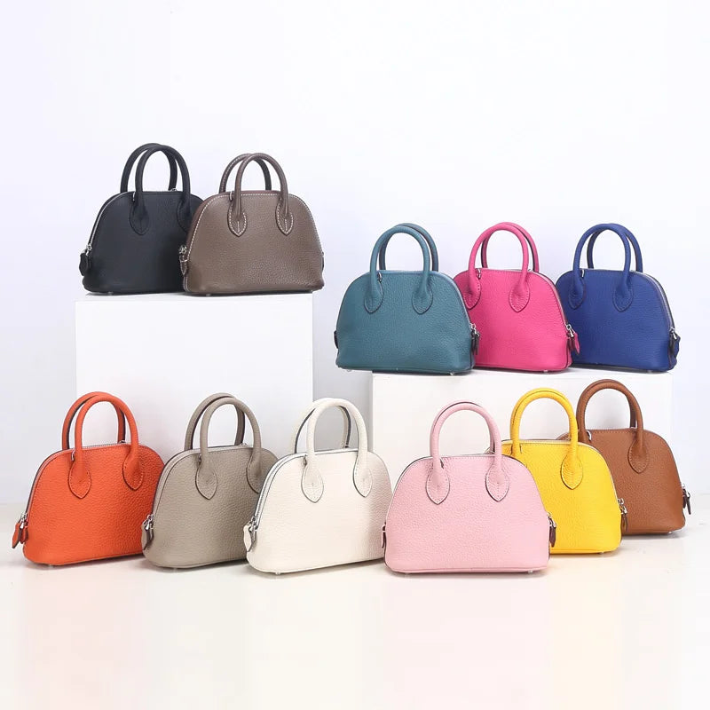 Mini sac à main femme en similicuir grainé, dix coloris