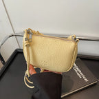 Mini sac à main femme en similicuir grainé, anse à nœud
