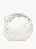 Petit sac à main femme effet tissé, dix coloris, blanc