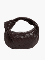 Petit sac à main femme effet tissé, dix coloris, café