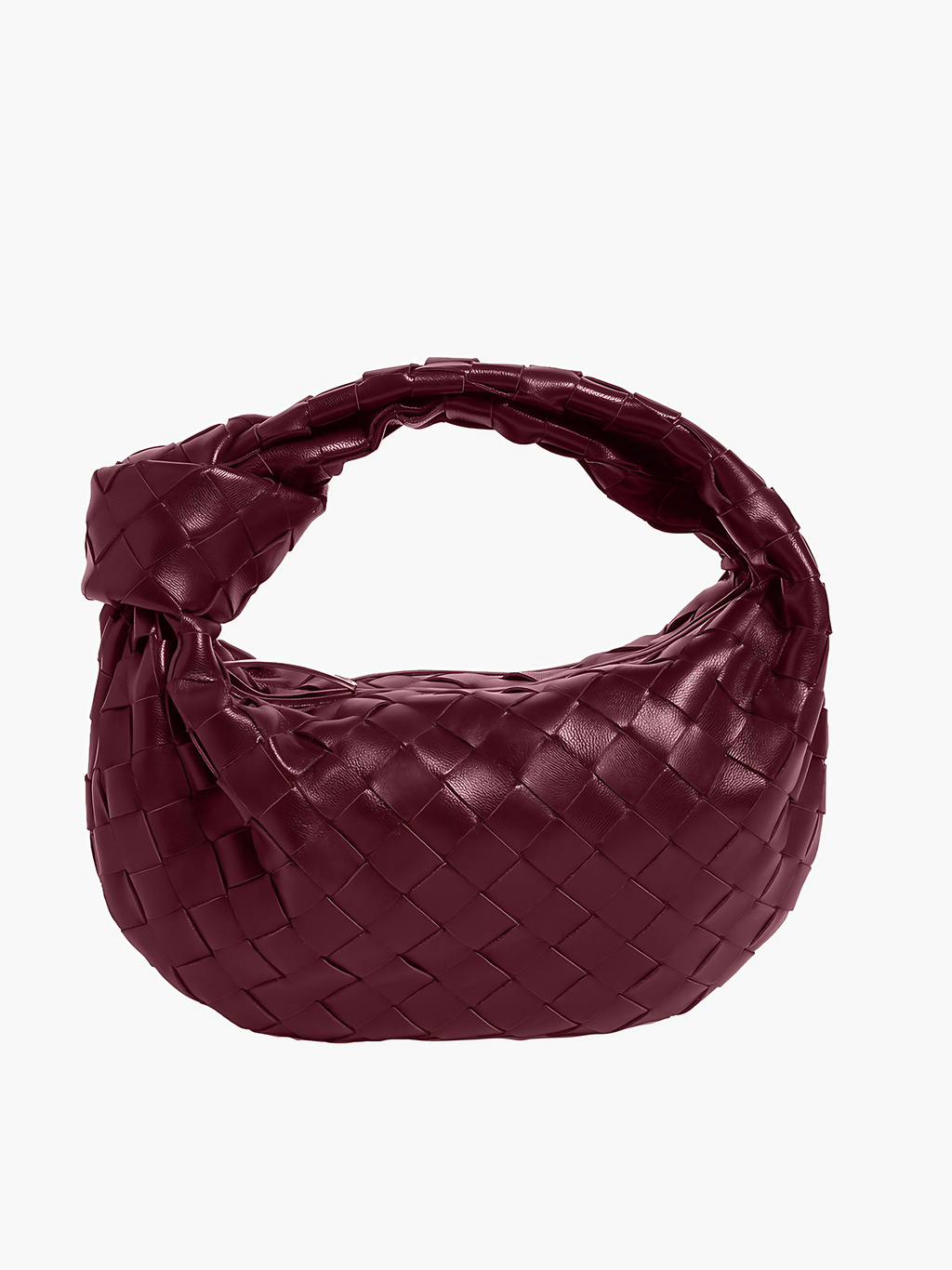 Petit sac à main femme effet tissé, dix coloris, bordeaux