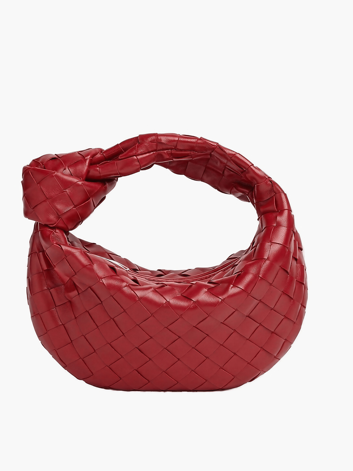 Petit sac à main femme effet tissé, dix coloris, rouge