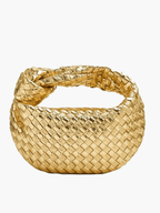 Petit sac à main femme effet tissé, dix coloris, doré