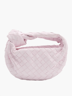 Petit sac à main femme effet tissé, dix coloris, rose