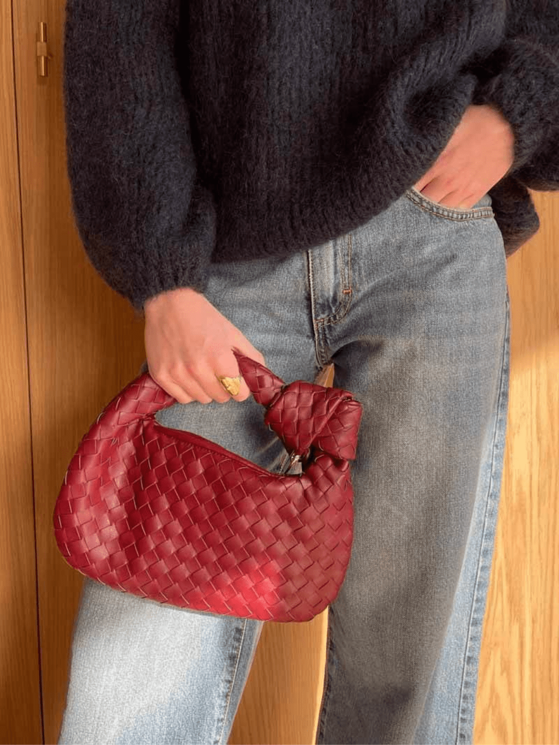 Petit sac à main femme effet tissé, dix coloris