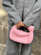 Petit sac à main femme effet tissé, dix coloris