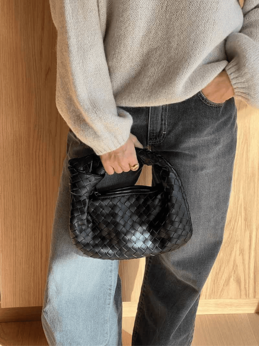 Petit sac à main femme effet tissé, dix coloris