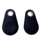 Mini traceur anti-perte Bluetooth, lot de deux, quatre coloris, noir