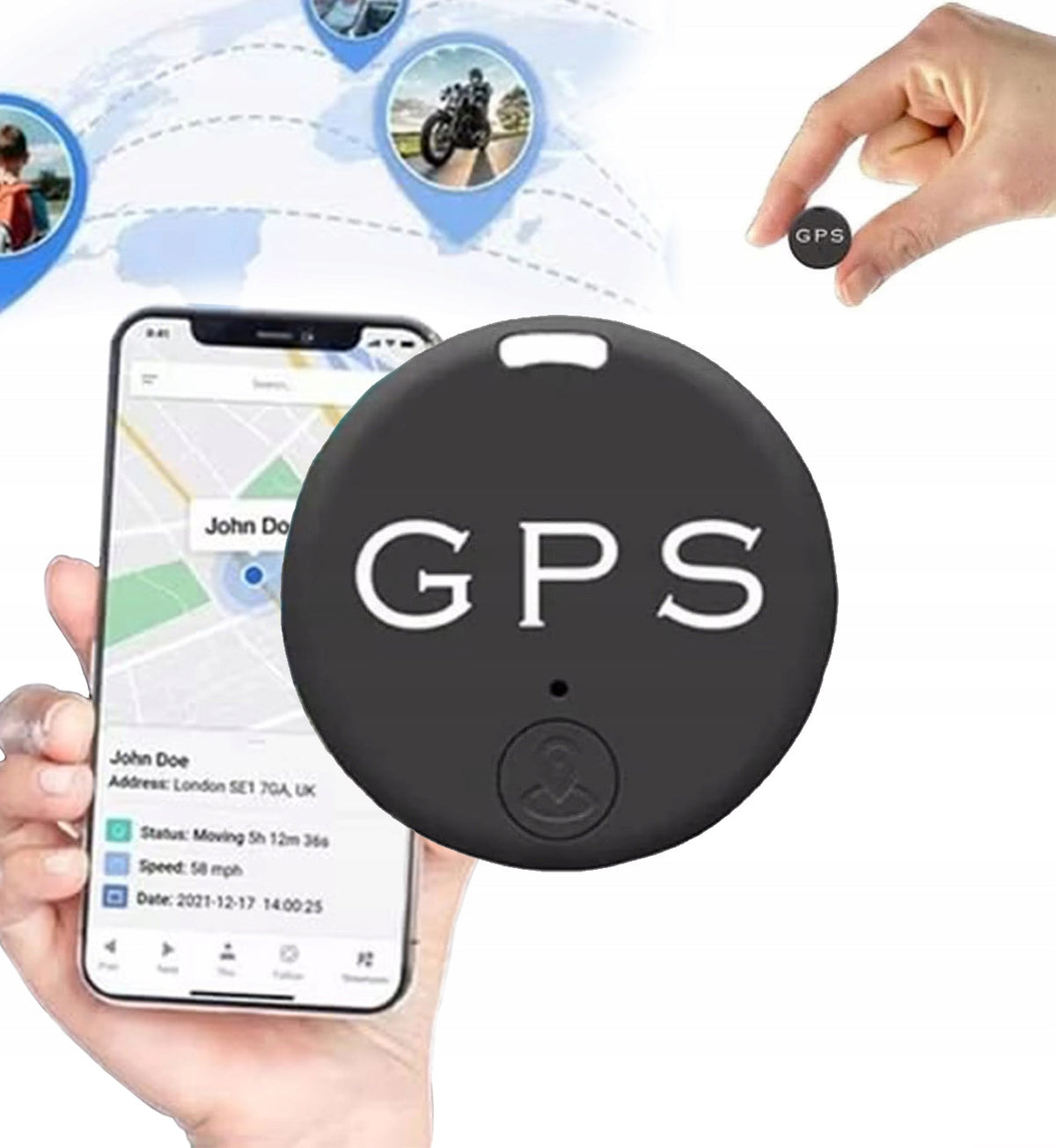 Mini traceur GPS magnétique, suivi en temps réel, 23 g