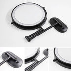 Miroir de maquillage grossissant à LED, rechargeable, x3 à x10
