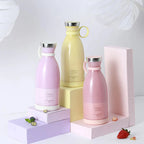 Blender portable rechargeable par USB, pour smoothies, rose