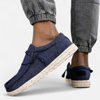 Mocassins homme à enfiler, motif drapeau, quatre coloris