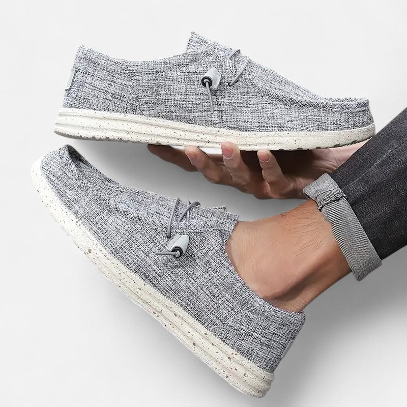 Mocassins homme à enfiler, motif drapeau, quatre coloris
