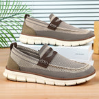 Mocassins homme sans lacets, semelle souple rainurée, bleu ou beige, beige