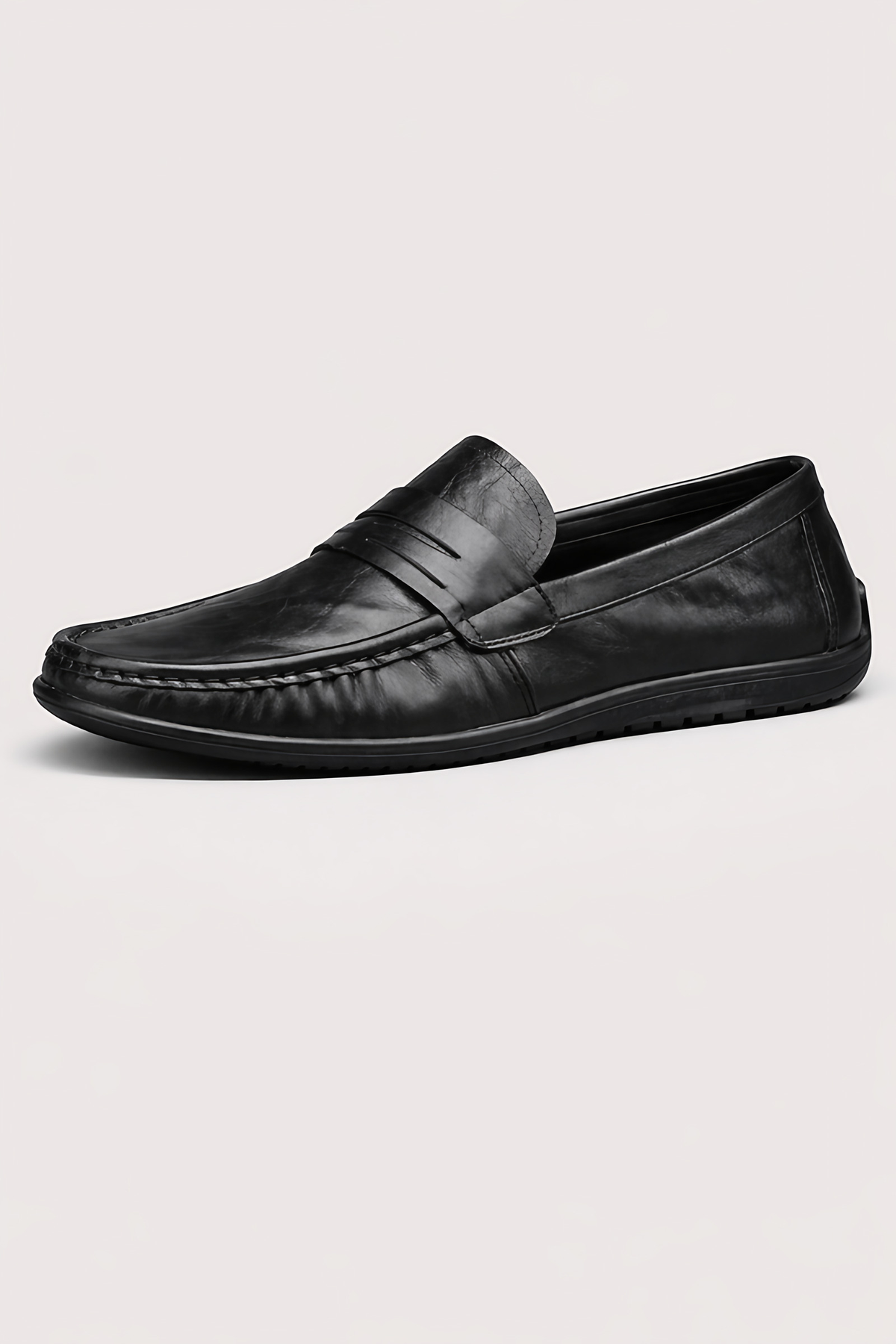 Mocassins homme classiques, semelle antidérapante, du 39 au 44, noir