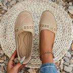 Mocassins femme chaussant large, tige ventilée, du 35 au 41, beige