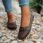 Mocassins femme chaussant large, tige ventilée, du 35 au 41