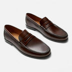 Mocassins homme à coutures apparentes, noir ou marron