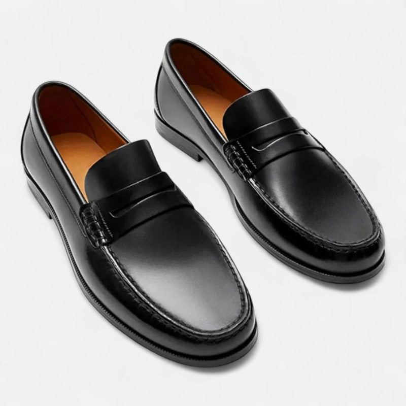 Mocassins homme à coutures apparentes, noir ou marron