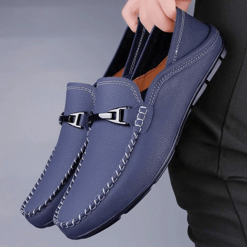Mocassins homme à talon rabattable, semelle rembourrée