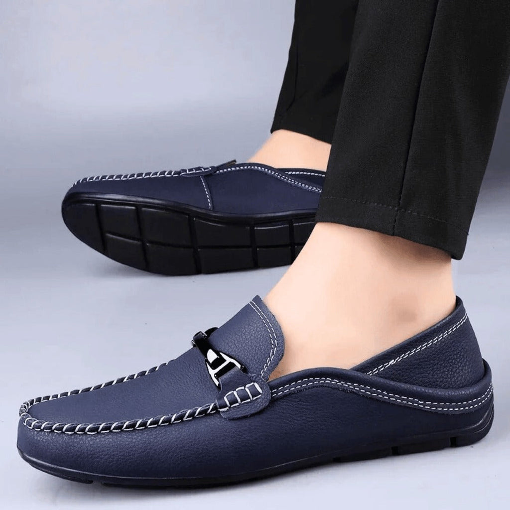 Mocassins homme à talon rabattable, semelle rembourrée