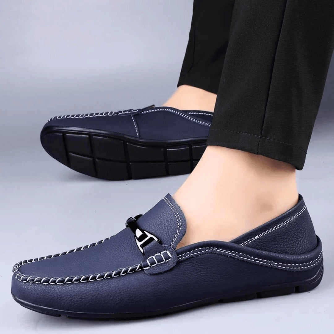 Mocassins homme à talon rabattable, semelle rembourrée