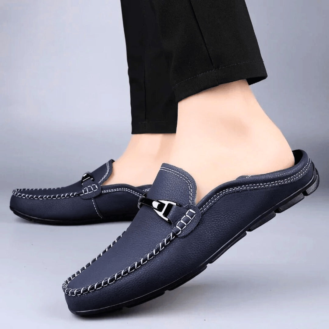 Mocassins homme à talon rabattable, semelle rembourrée