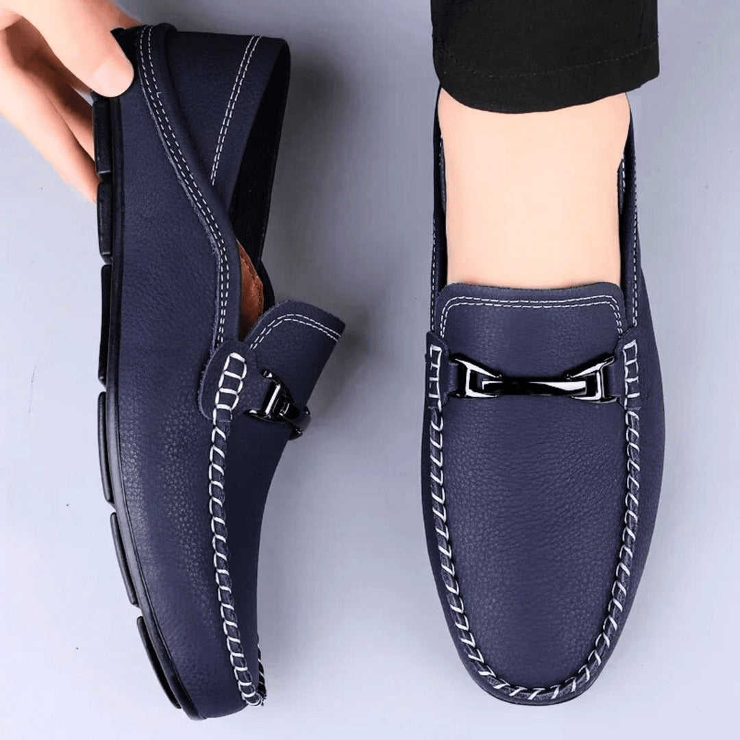 Mocassins homme à talon rabattable, semelle rembourrée