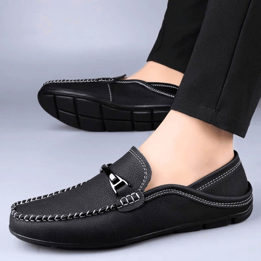 Mocassins homme à talon rabattable, semelle rembourrée