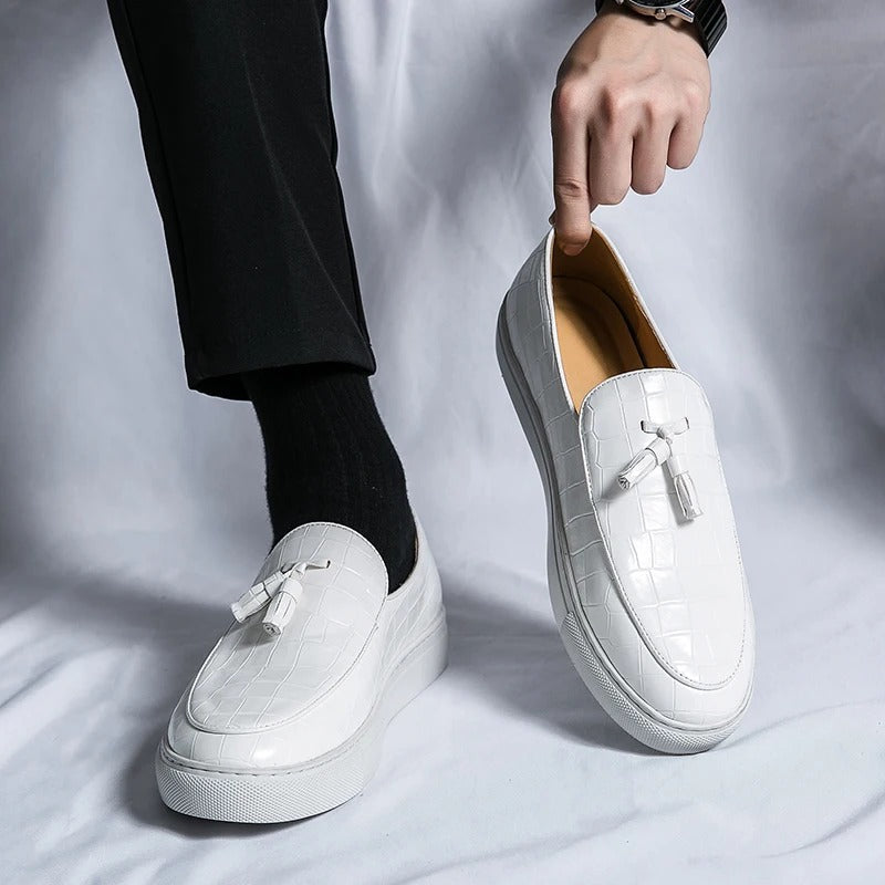 Mocassins homme de ville, marron, noir ou blanc, du 36 au 45