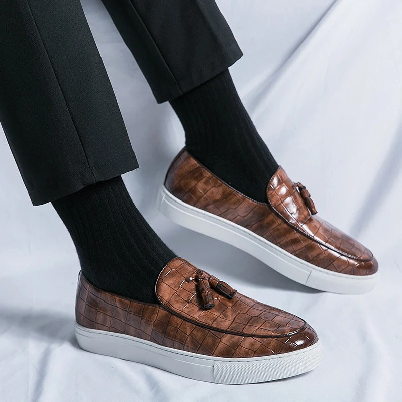 Mocassins homme de ville, marron, noir ou blanc, du 36 au 45