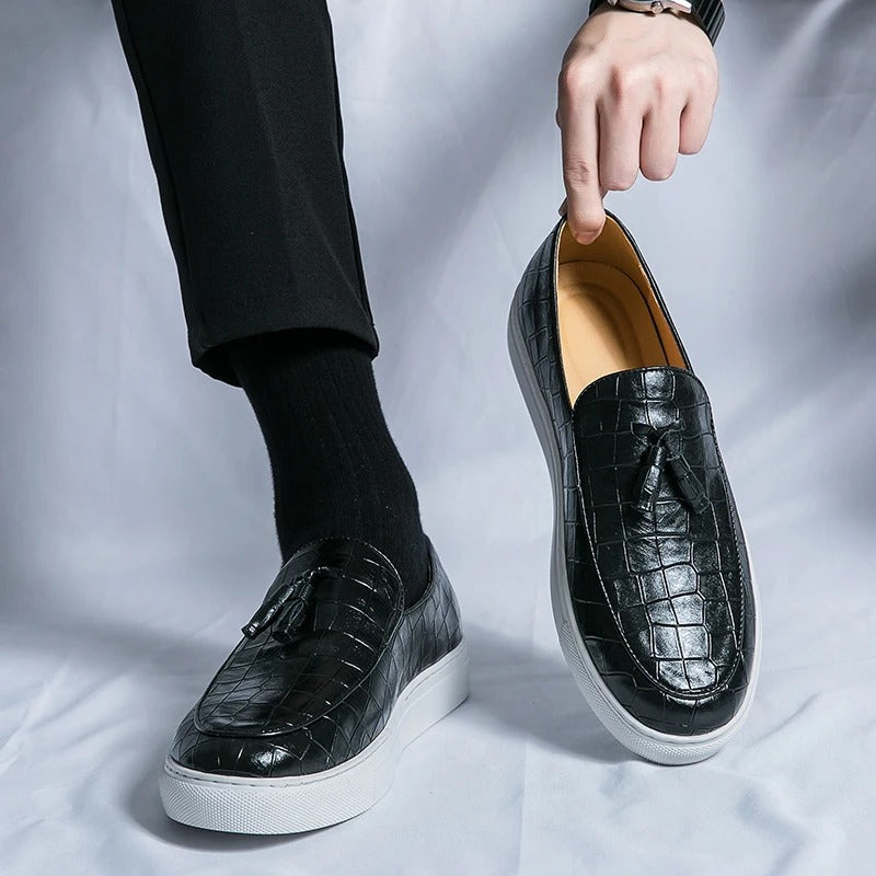 Mocassins homme de ville, marron, noir ou blanc, du 36 au 45