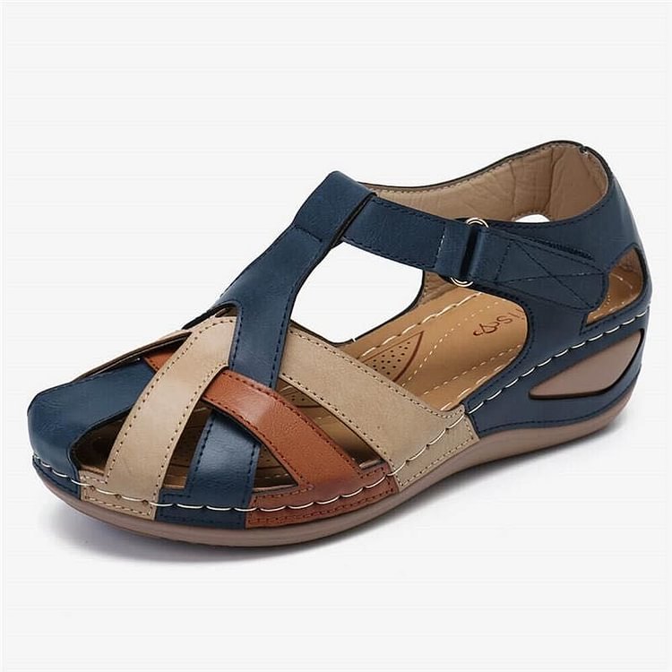 Mocassins orthopédiques femme, semelle de soutien, 4 coloris, bleu